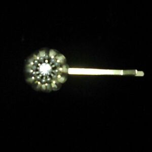 Vintage goldtone and rhinestone bobby pin